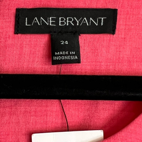 Lane Bryant Coral Pink Sleeveless Split Side Top - Size 24 NWT. - Picture 2 of 8